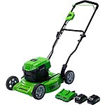 Greenworks 19" 48V Cordless Lawn Mower w/ 2x 4.0Ah Batteries & Dual Port Charger $134.50 + Free S/H