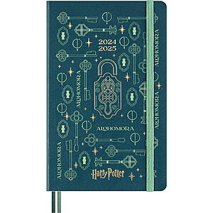 Moleskine Limited Edition Harry Potter 18 Month 2024-2025 Weekly Planner,Alohomora spell cover with glow in the dark special-effect,Hard Cover,Large (5" x 8.25") $9.5