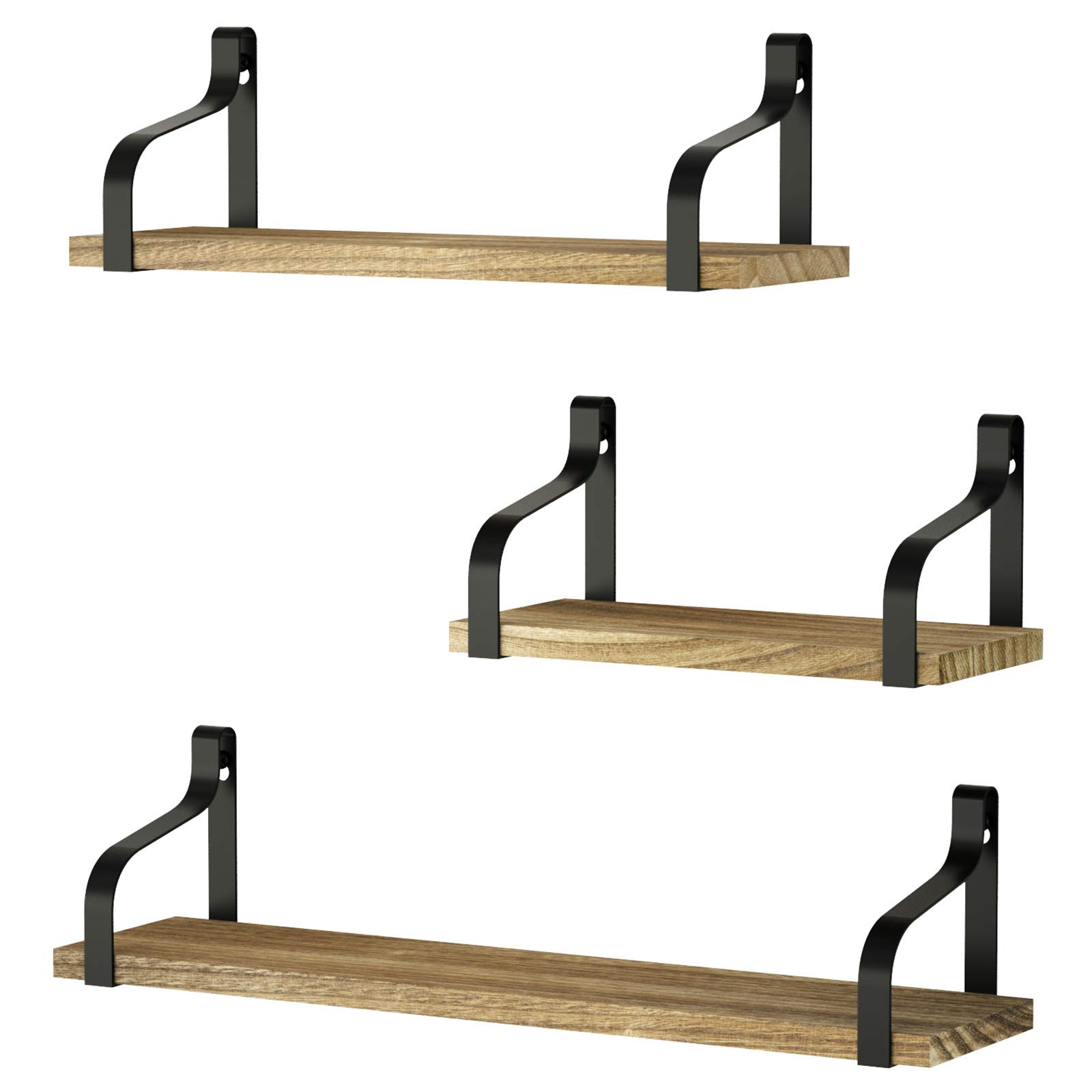 3-Ct Wall Mounted Floating Shelves (Carbonized Black) $14 + free shipping w/ Prime or on $25+ $13.99