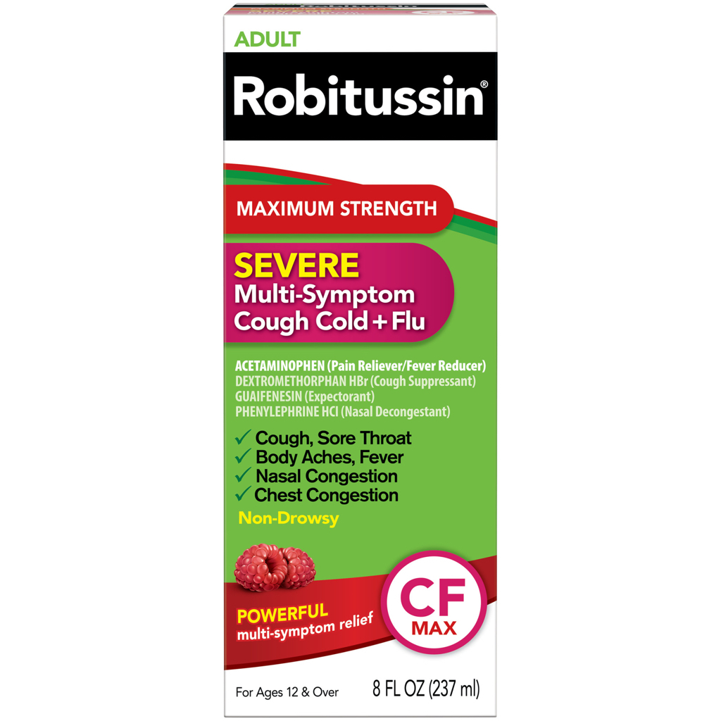 * Price Mistake* Robitussin Adult Maximum Strength Severe Multi-Symptom Cough, Cold + Flu CF Max - 8 fl. oz. Bottle - Walmart.com - $2.54