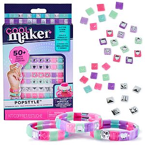 Cool Maker,PopStyle Expansion Pack,Bracelet Making Kit,over 50 Gem Beads,Makes 3 (Packaging May Vary),Arts and Crafts Kids Toys for Ages 7 and up $6.26