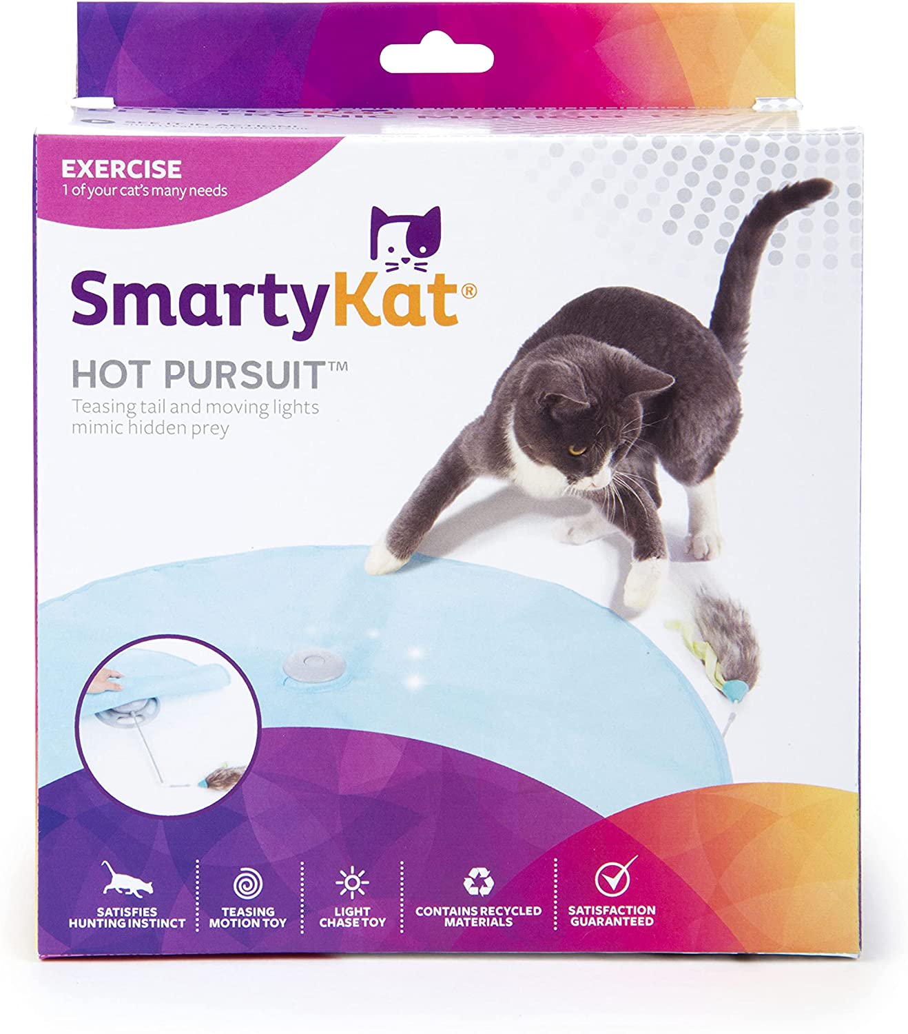SmartyKat Hot Pursuit Electronic Interactive Cat Toy w/ Concealed 