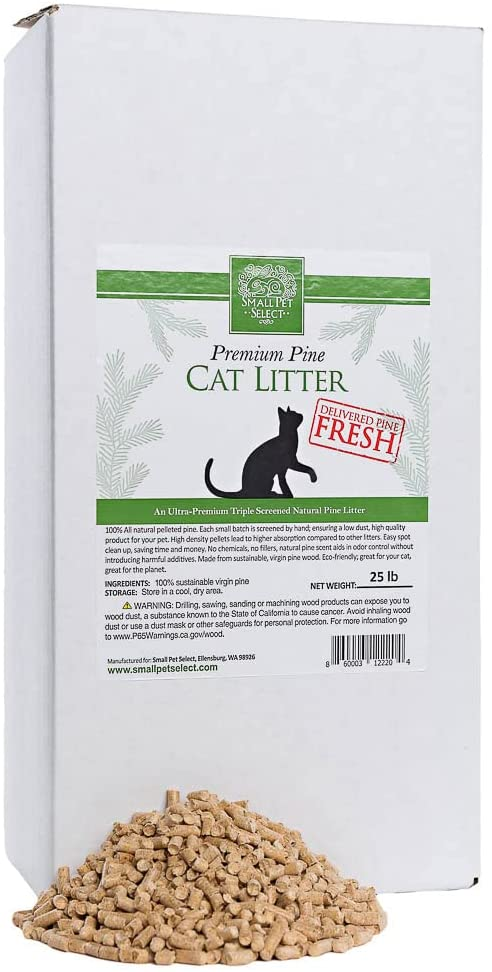 Small Pet Select Premium Pine Pelleted Cat Litter - 25lb $22.14