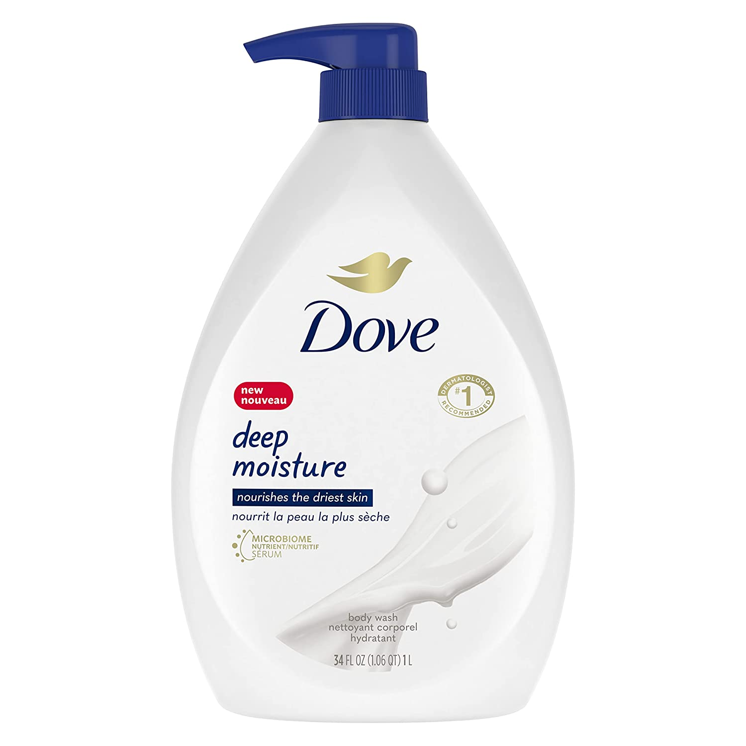 Dove Body Wash with Pump with Skin Natural Moisturizers Deep Moisture Cleanser - 34 oz $7.48