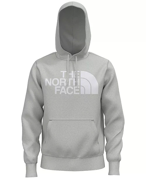 The North Face Men's Half Dome Logo Hoodie (MEDIUM GREY HEATHER/WHITE) $27.5