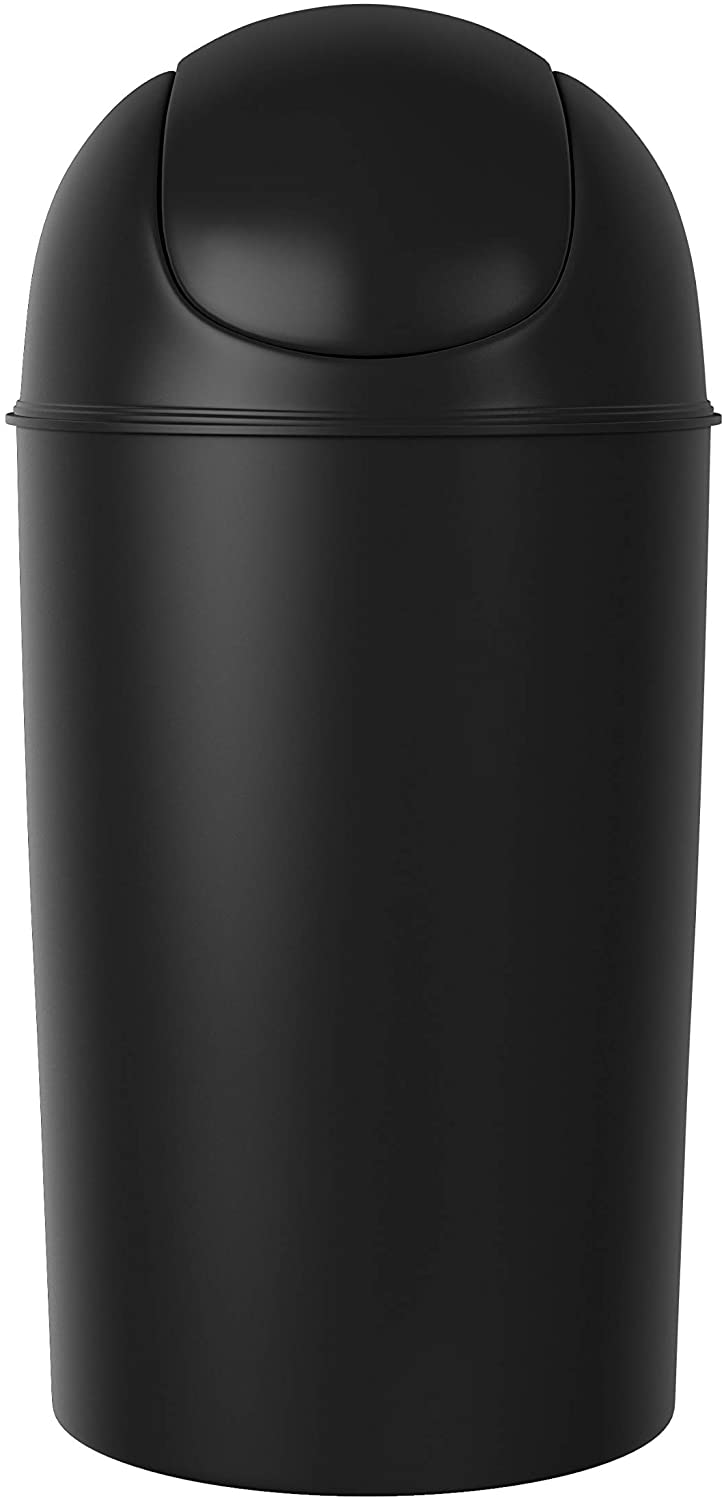 Umbra Swing Top 10 Gallon Kitchen Trash Can with Lid (Black) $18.00
