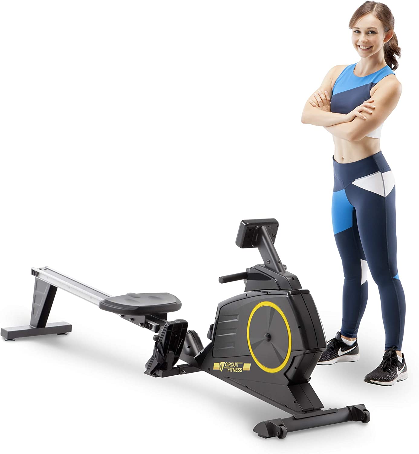 Circuit Fitness Deluxe Foldable Magnetic Rowing Machine with 8 Resistance Settings and LCD Monitor $174.17