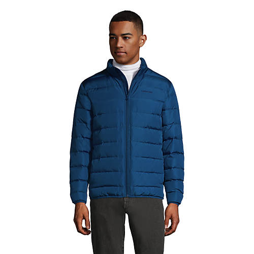 Lands' End Men's Down Puffer Winter Jacket (Baltic Teal or Flamingo Orange) 25.79