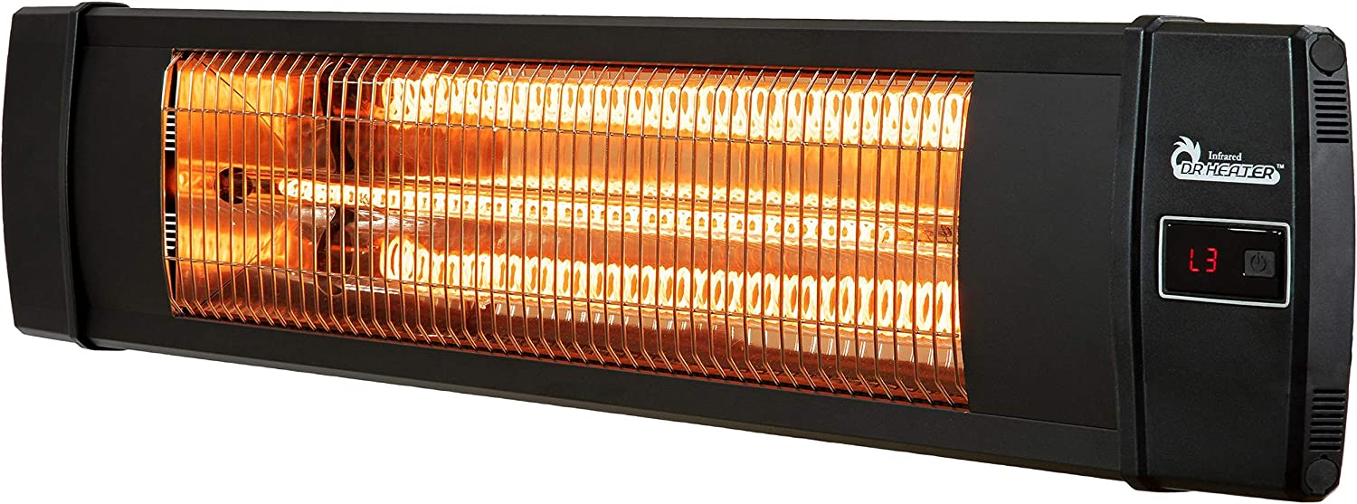 120V / 1500W Dr Infrared Heater DR-238 Carbon Infrared Indoor/Outdoor Wall-mounted Heater - Black $74.00