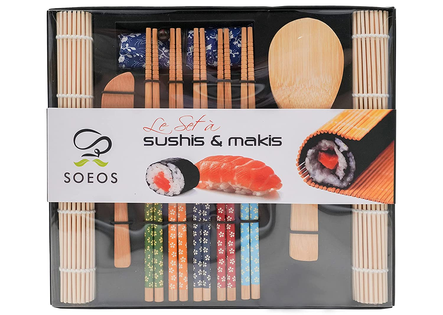 10 Pc Bamboo Soeos Beginner Sushi Making Kit $6.08