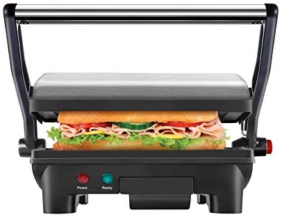 Chefman Electric 2-Slice Panini Press Grill and Gourmet Sandwich Maker w/ Non-Stick Coated Plates $18.32