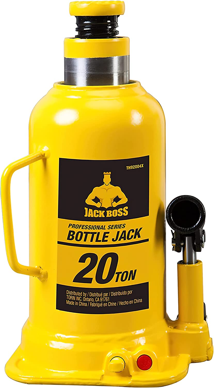 JackBoss 20 Ton (40,000 LBs) Capacity Hydraulic Welded Bottle Jack $41.70