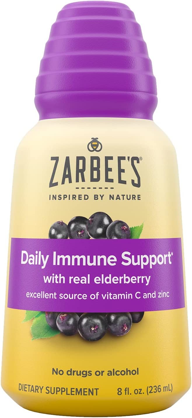 8 Fl Oz Zarbee's Liquid Daily Immune Support - High Concentrate Liquid w/ Real Elderberry, Vitamin C & Zinc $4.01