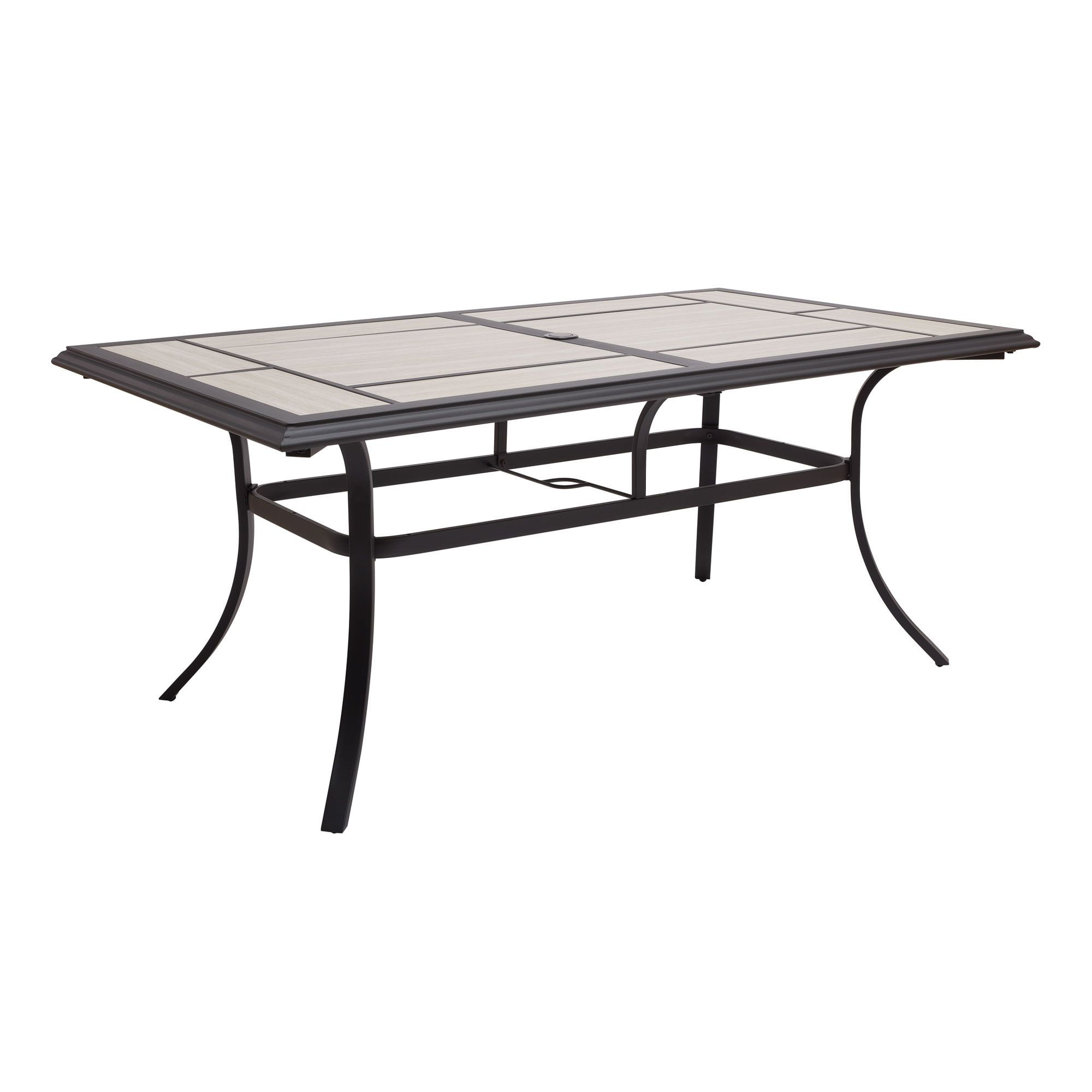 Better Homes & Gardens Newport Outdoor Ceramic Tile Top Dining Table w/ Umbrella Hole (Gray) $100.00