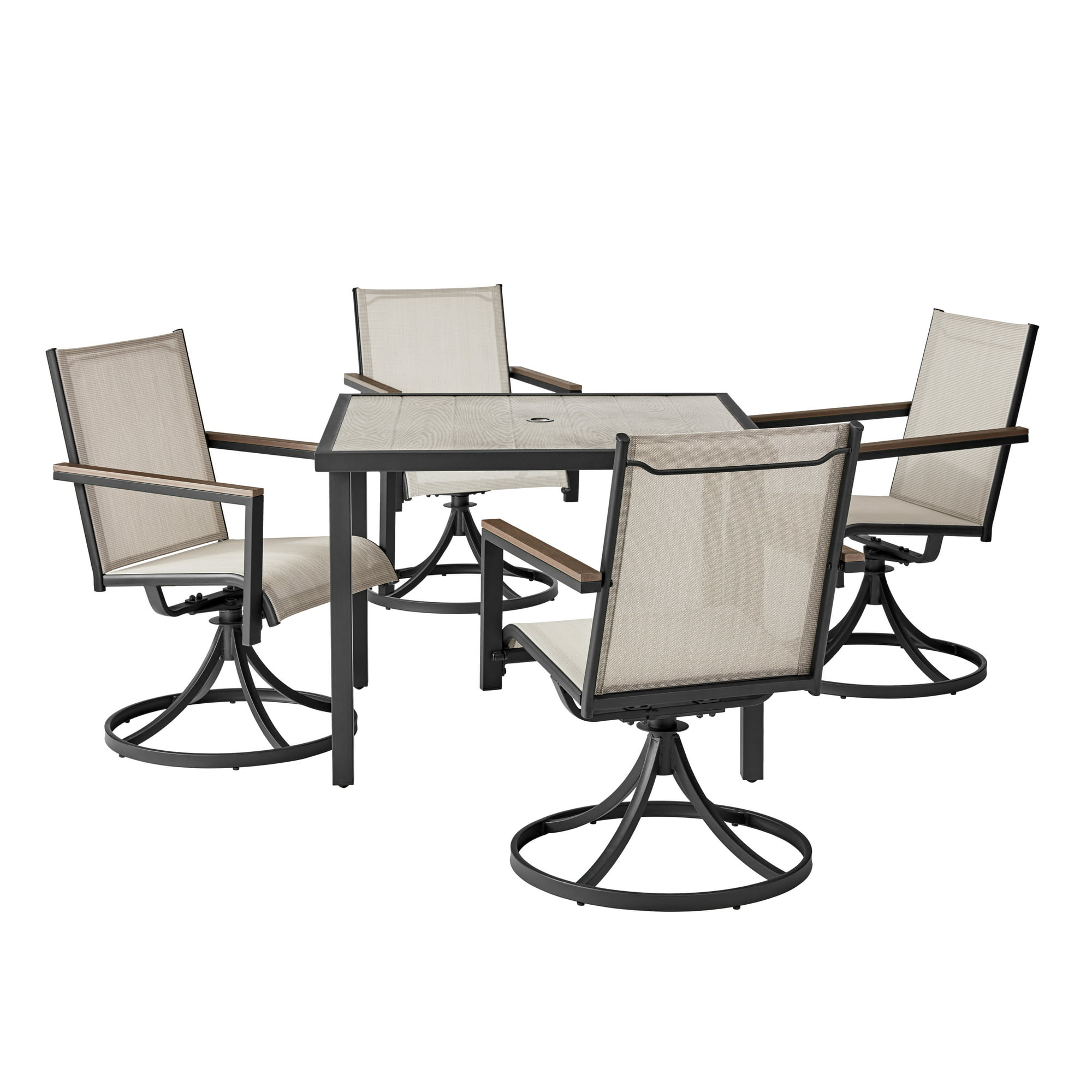 Better Homes & Gardens Brees 5Piece Sling Swivel Outdoor Dining Set