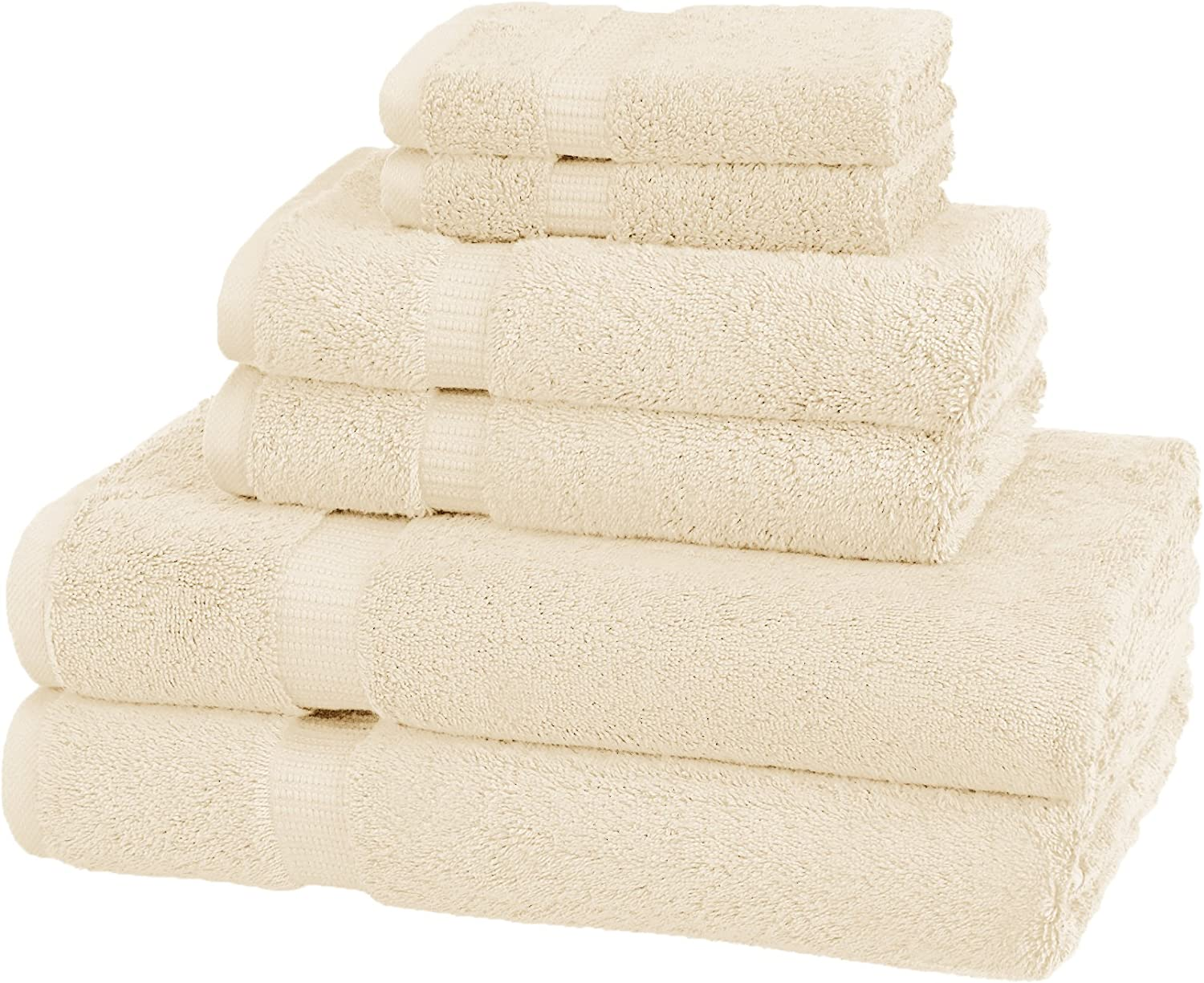 6-Pc Pinzon Organic Cotton Bathroom Towels Set (Ivory) $13.70