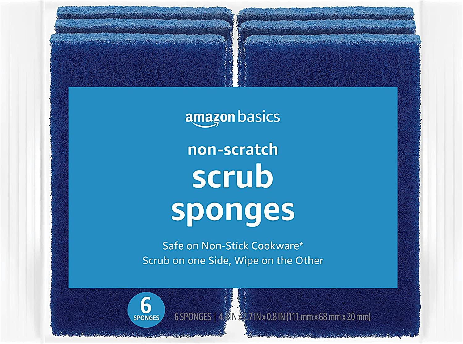 6-Pk Amazon Basics Non-Scratch Sponges $3.65