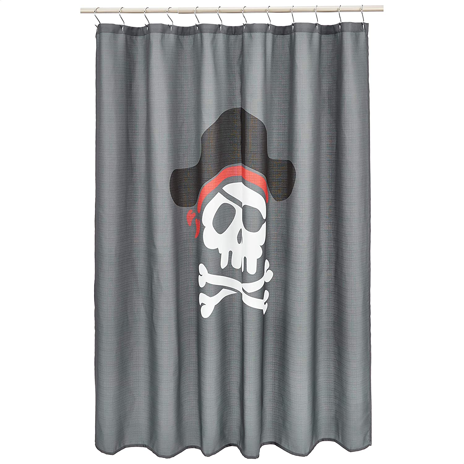 72-In Amazon Basics Pirate Cove Printed Pattern Microfiber Bathroom Shower Curtain $6.72