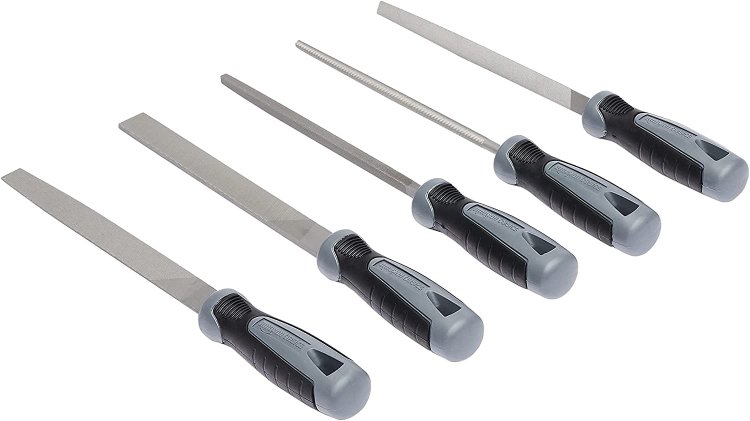5Pc 8In Amazon Basics Steel File Set (Hardened Alloy Steel) 8.18