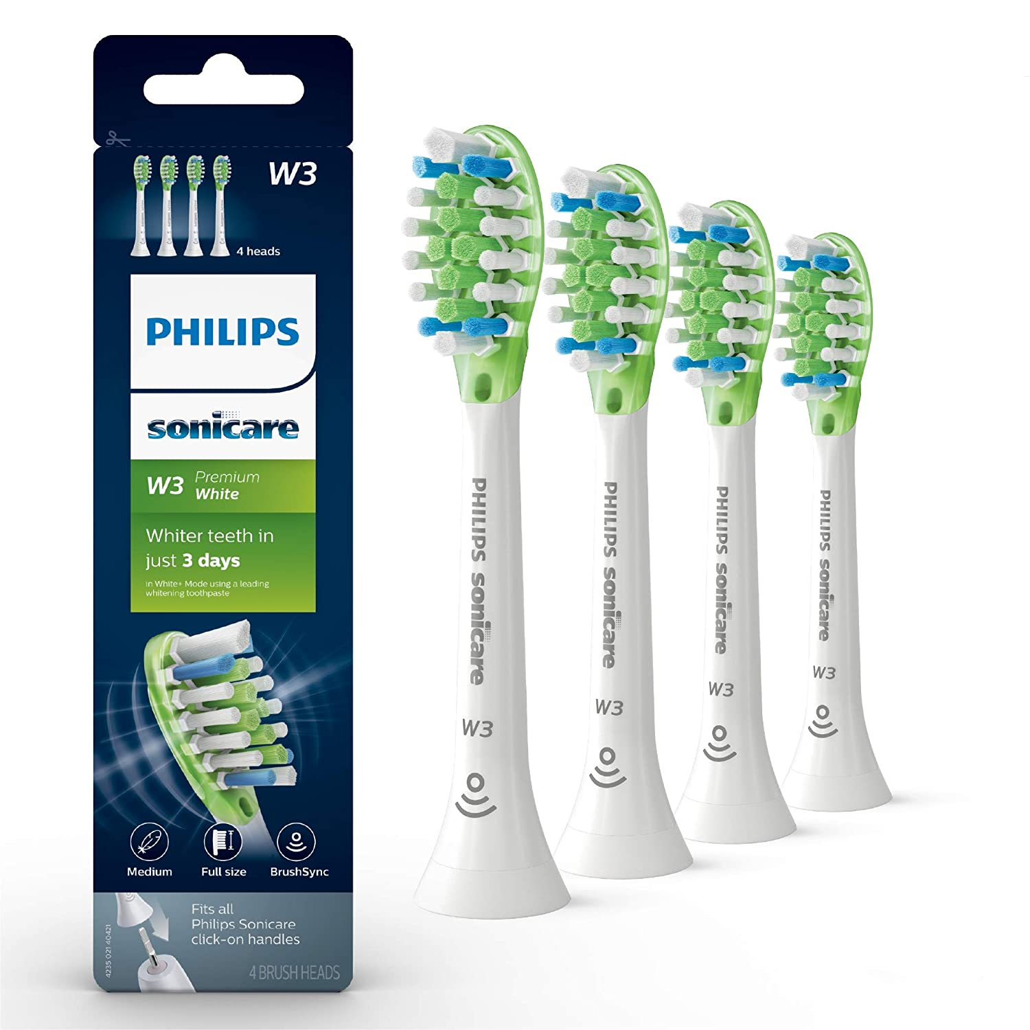 4-Ct Philips Sonicare Genuine W3 Premium White Replacement Toothbrush Heads (HX9064/65) $23.74