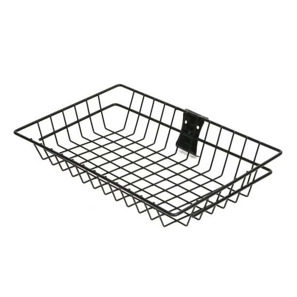 16-Inch Hyper Tough Metal Basket Caddy for Wall Mount and Snap Organizer Rail $9.66