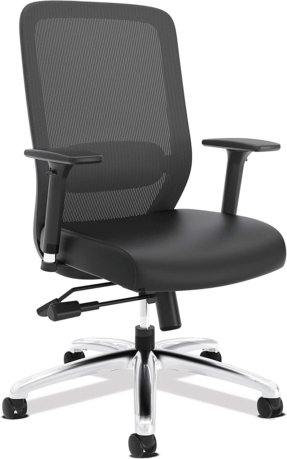 HON Exposure Task Mesh High-Back Computer Chair with Leather Seat (Black) $134.37
