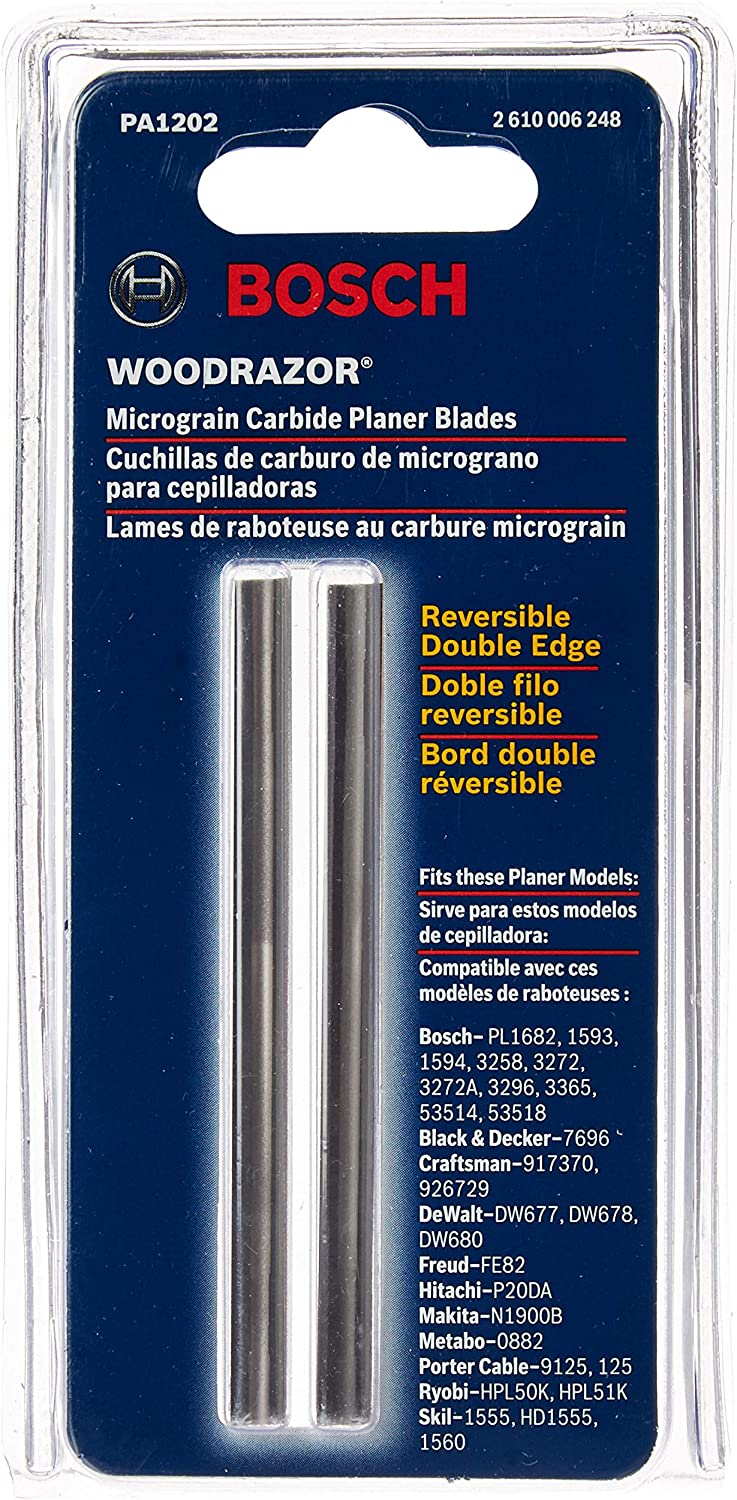 2Ct BOSCH PA1202 Woodrazor Tungsten Carbide Planer Blades 9.57