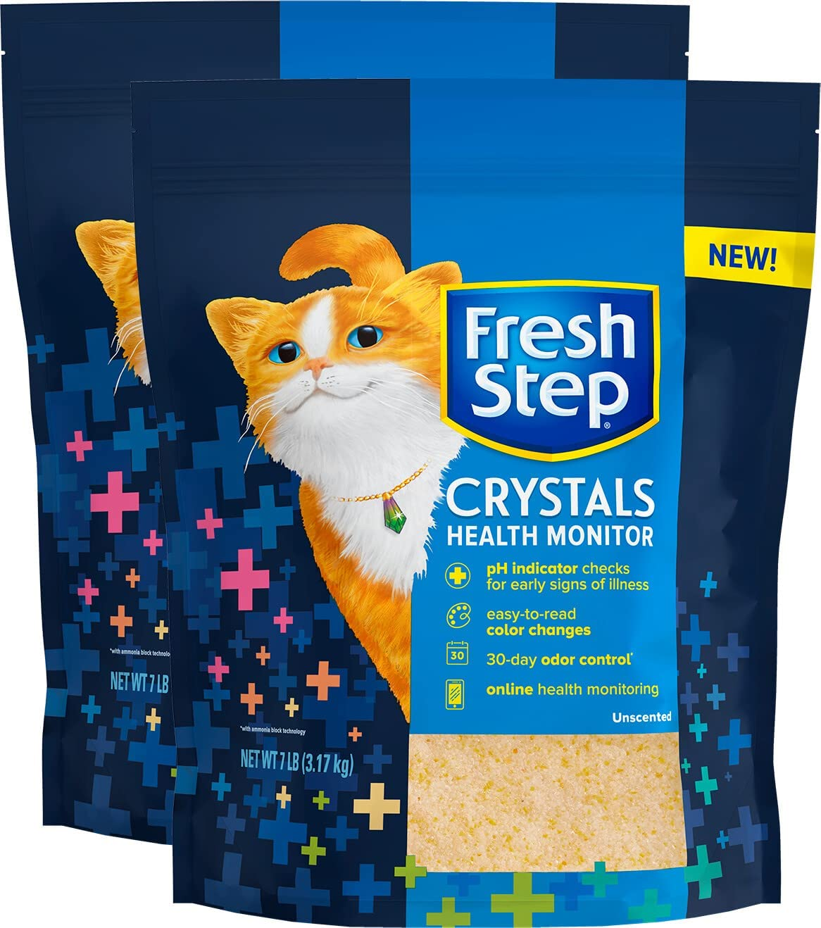 14-Lb Fresh Step Crystals Health Monitoring Cat Litter - Unscented (Checks Urine pH Levels to Monitor Cat Health) $20.78
