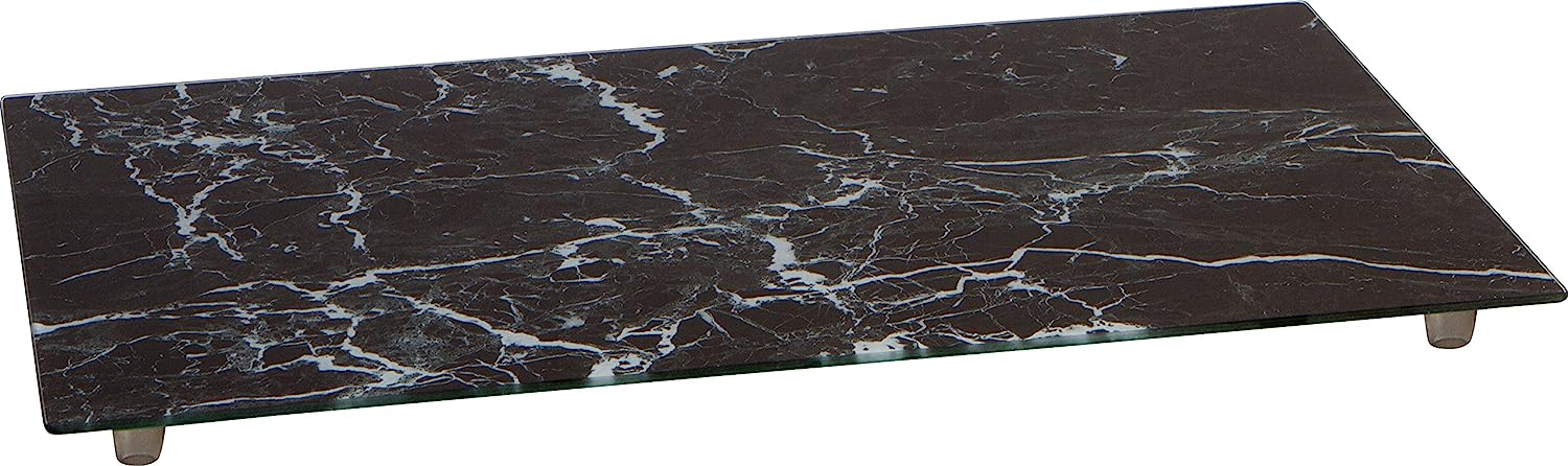 20 3/8" Tempered Glass Stove Burner Cover & Cutting Board (Black Marble) $21.60