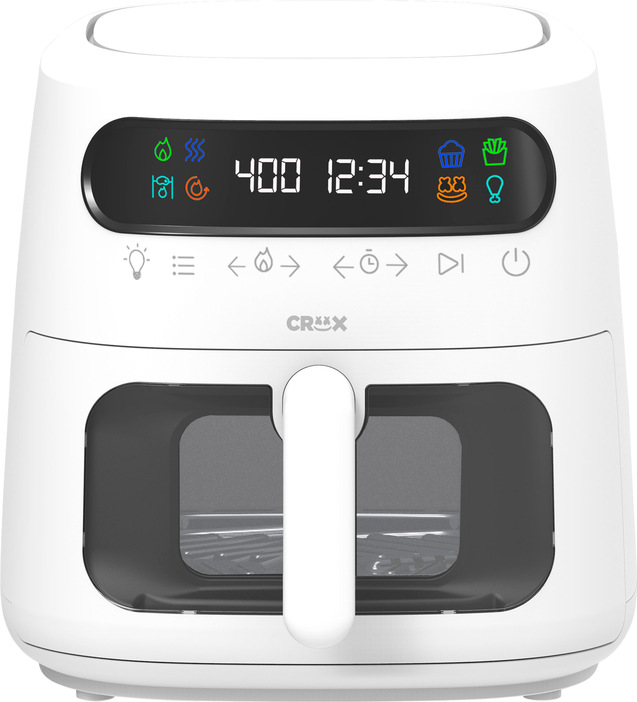 8-Qt CRUX Digital Air Fryer w/ TurboCrisp (White) $44.99