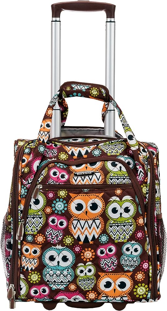 16" Rockland Melrose Upright Wheeled Underseater Carry-On Luggage (Owl) $28.69