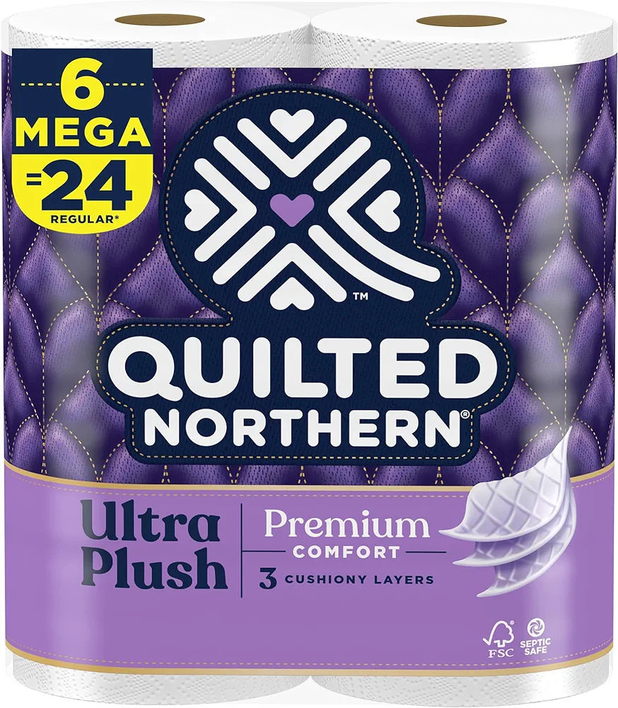 Quilted Northern Ultra Plush or Ultra Strong Mega Roll Toilet Paper: 18-Count $16.93, 6-Count $5.63