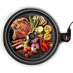 12&quot; Elite Gourmet Smokeless Indoor Electric BBQ Grill with Glass Lid - Stainless Steel $30.00