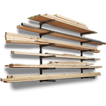 Bora Portamate Wood Organizer and Lumber Storage Metal Rack with 6-Level Wall Mount (Black/Grey or Orange) $49.00