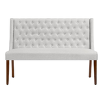 53&quot; Home Decorators Collection Upholstered Dining Accent Bench w/ Tufted Back (Classic Biscuit Beige) $231.90