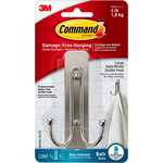 Command Large Double Bathroom Wall Hook (Satin Nickel) $5.59 at Amazon and Target