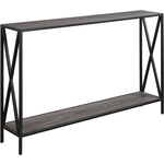 Convenience Concepts Console Table w/ Tucson Shelf (Weathered Gray/Black) $39.98