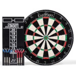 EastPoint Sports Official Size Dart Board Set w/ Dart Scoreboard &amp; 6 18g Steel Tip Darts $18.81