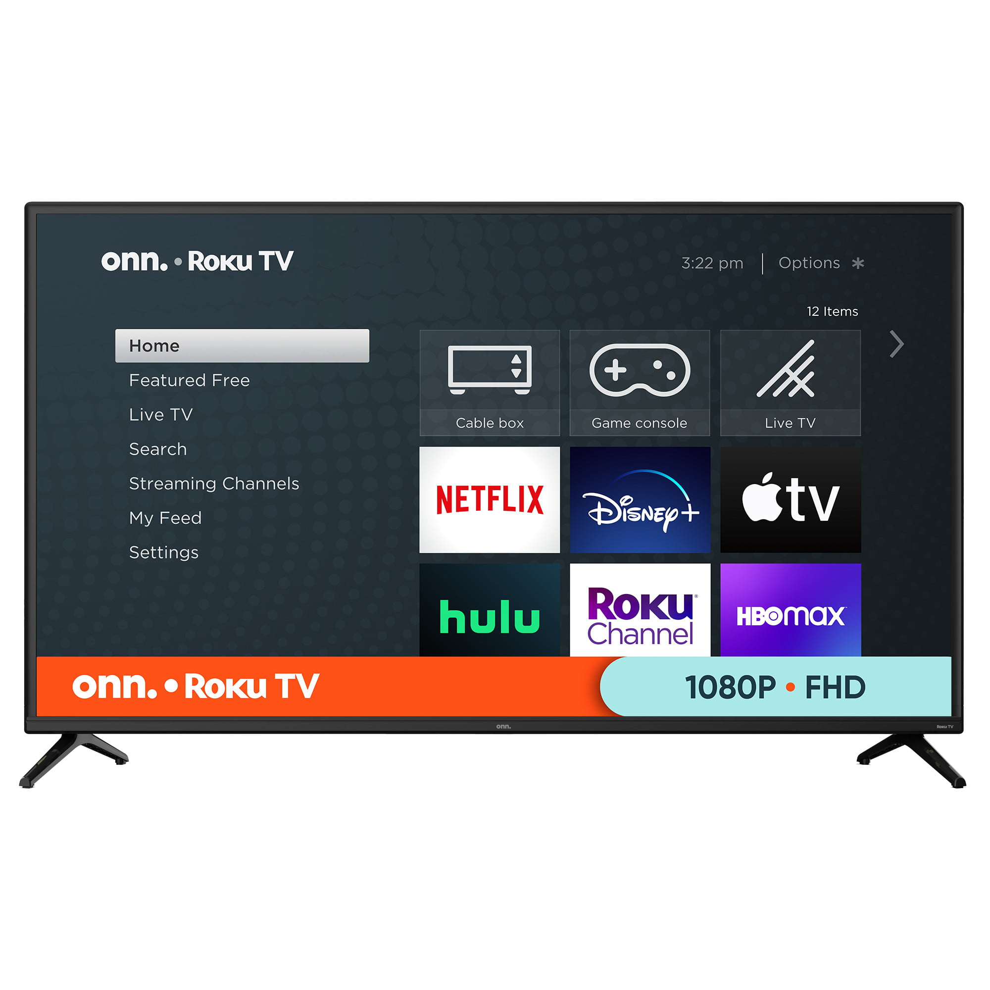 onn. 42” Class FHD (1080P) LED Roku Smart TV (100068372) - Walmart.com $158