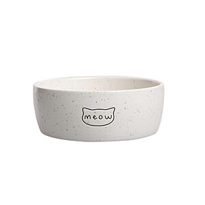 Pearhead Meow Ceramic Cat Bowl, Holds 1.3 Cups, Small Food and Water Bowl for Cats, Pet Dish, Microwave and Dishwasher Safe $6