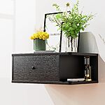 24.99 - DAWASAPAT Floating Projector Console, Shelf/Entertainment Center, with Magnetic Door&amp; Cable Ties, 16.7&quot; x 10.9&quot; x 7.8&quot; $24.99