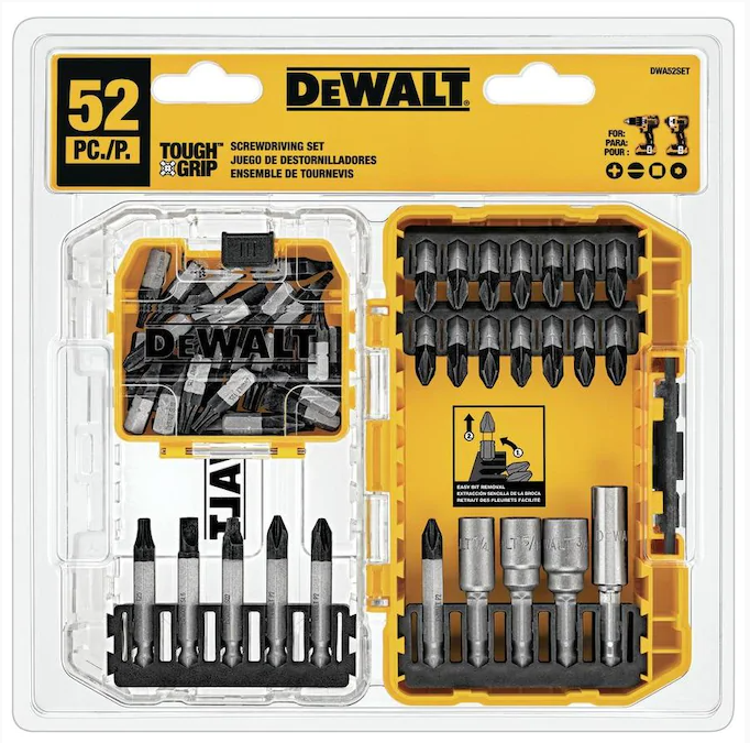 DEWALT Tough Grip 52-Piece Steel Hex Shank Screwdriver Bit Set $2.06 B&M YMMV