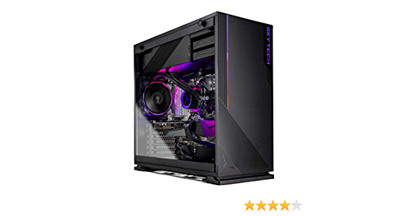 Skytech Azure Gaming PC Desktop - AMD Ryzen 5 3600X 3.8GHz, RTX 3070 8GB, 16GB DDR4 3600, 1TB Gen4 SSD, B550 Motherboard, 650W Gold PSU, Windows 10 Home 64-bit, Black