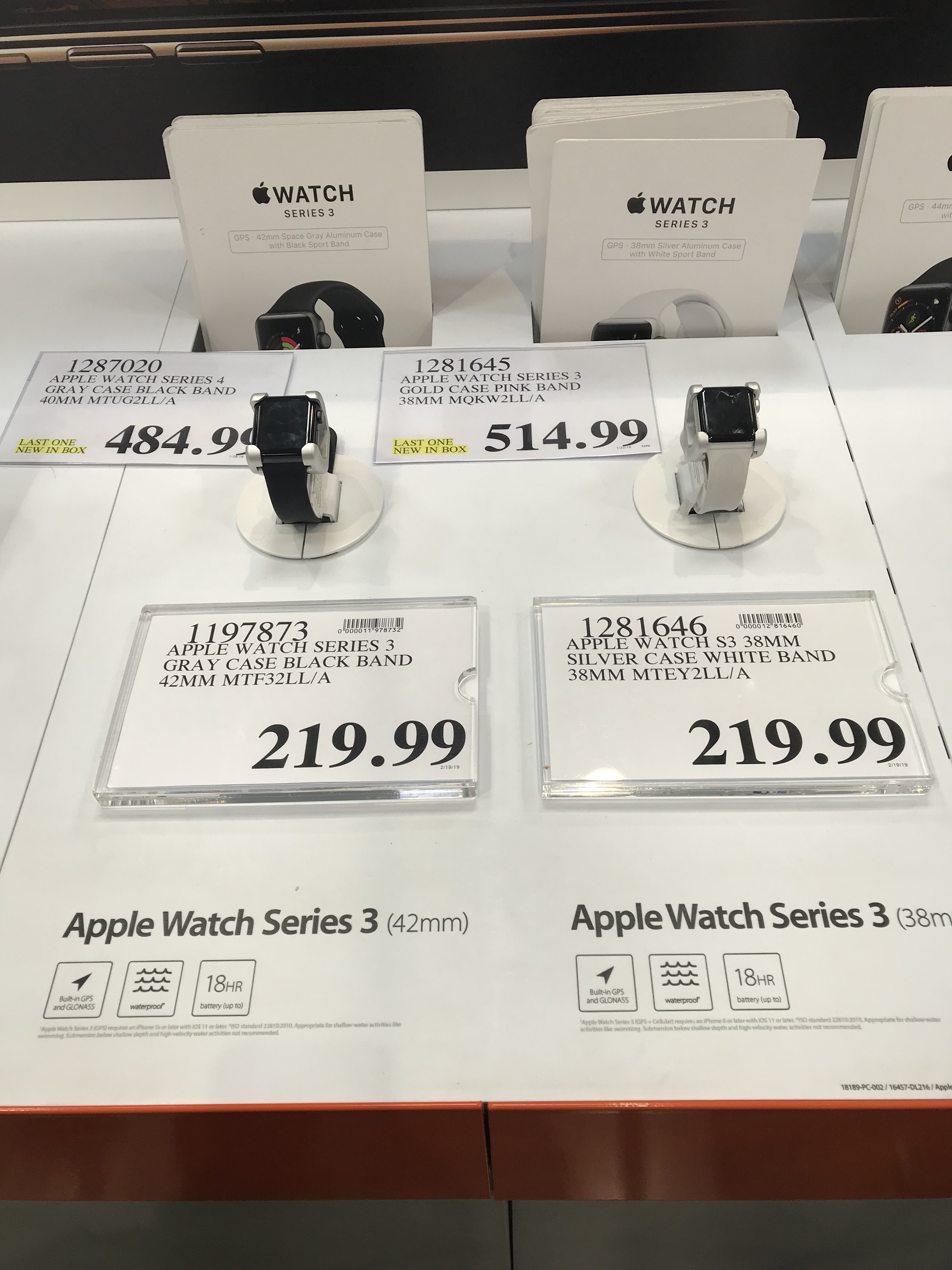 Apple Watch Series 3 (GPS only) Both 38mm & 42mm for $219 ...