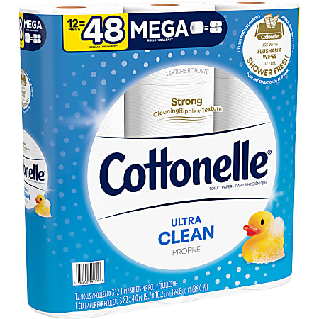 OfficeDepot OfficeMax has Cottonelle toilet paper 12pk Mega Rolls = 48 for $11 w/ Free instore Pick Up