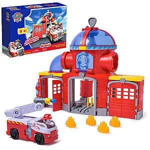 Paw Patrol Fire Rescue Command Center with Marshall Figure, Rescue Fire Truck, Lights, Launcher & Sound Fx, Kids Toys for Boys & Girls Ages 3 and Up $27.99