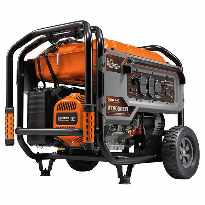 Generac 8000W Running / 10000W Peak Gasoline Powered Generator with Electronic Fuel Injection - Costco - $899