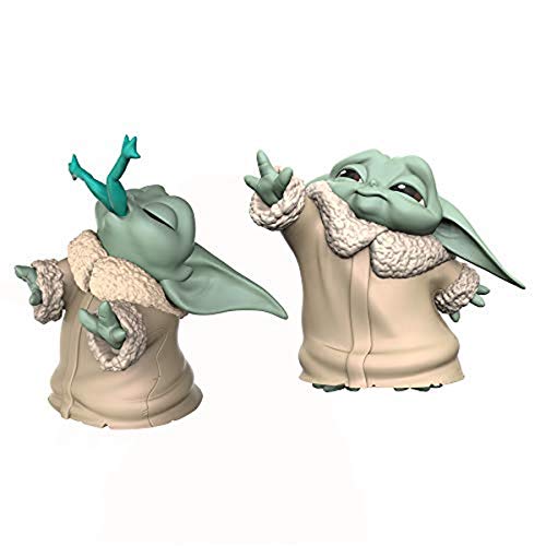 Star Wars The Bounty Collection The Child Collectible Toys 2.2-Inch The Mandalorian “Baby Yoda” Froggy Snack, Force Moment Figure 2-Pack: $8.99