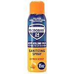 15oz Microban 24 Hour Disinfectant Sanitizing Spray, Citrus Scent: $2.07