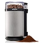 KRUPS GX410 Electric Spice Herbs and Coffee Grinder with Stainless Steel Blades and Housing, Grey - $21.95